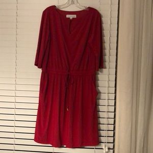 Emma and Michele red dress